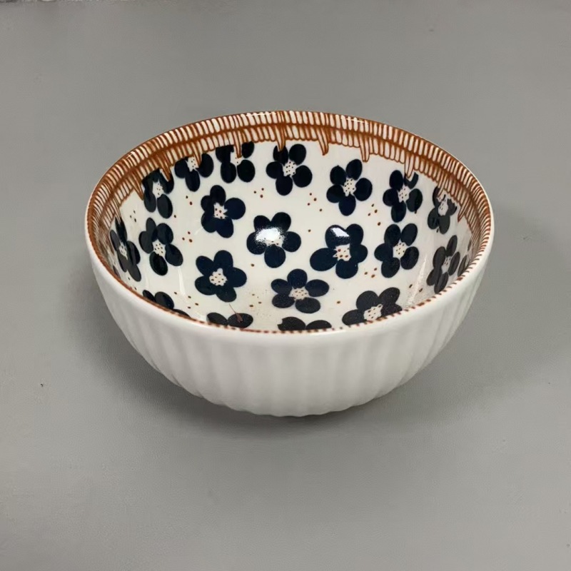 Tacos de cerámica de estilo japonés, cuenco de arroz retrógrado, cuenco de desayuno, postre, cuenco de arroz, cubiertos de color esmaltados