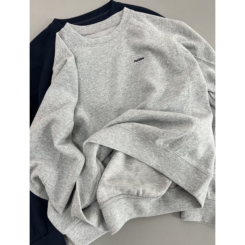 上身好元气小字母刺绣卫衣圆领长袖春秋季女宽松百搭小个子休闲风