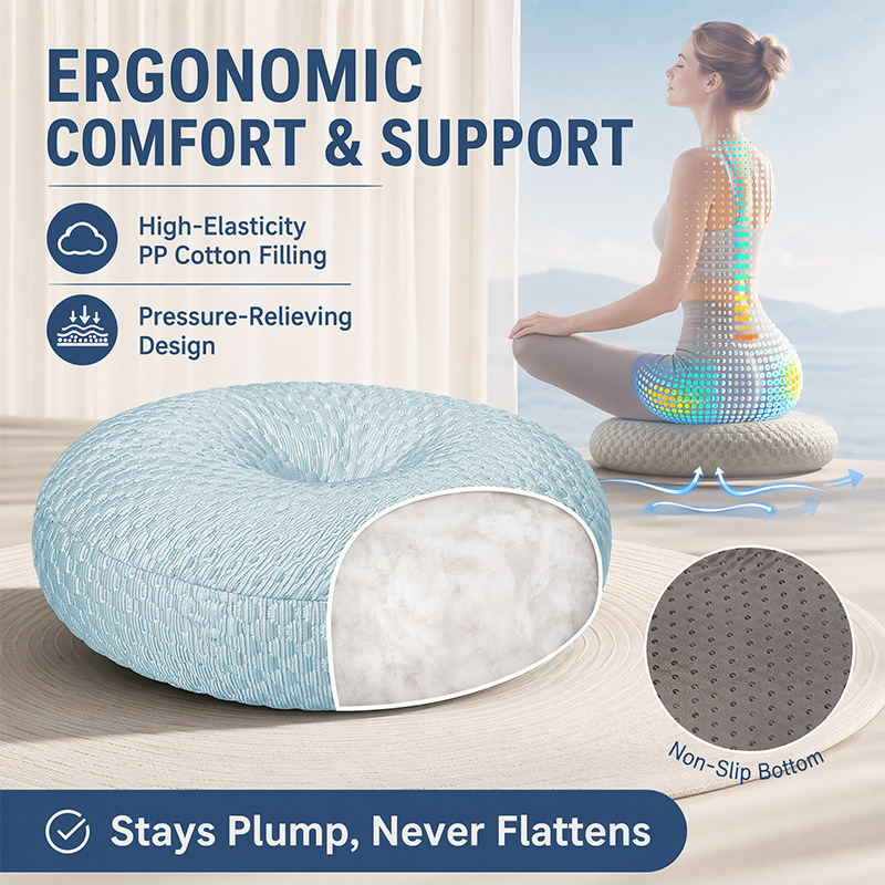 Cross-Border Summer Thickened High-Elastic Cooling Futon Cushion Round Hip Pad Meditation Cushion Home Tatami Cushion for Long Sitting Cross-Border Summer Thickened High-Elastic Cooling Futon Cushion Round Hip Pad Meditation Cushion Home Tatami Cushion for Long Sitting