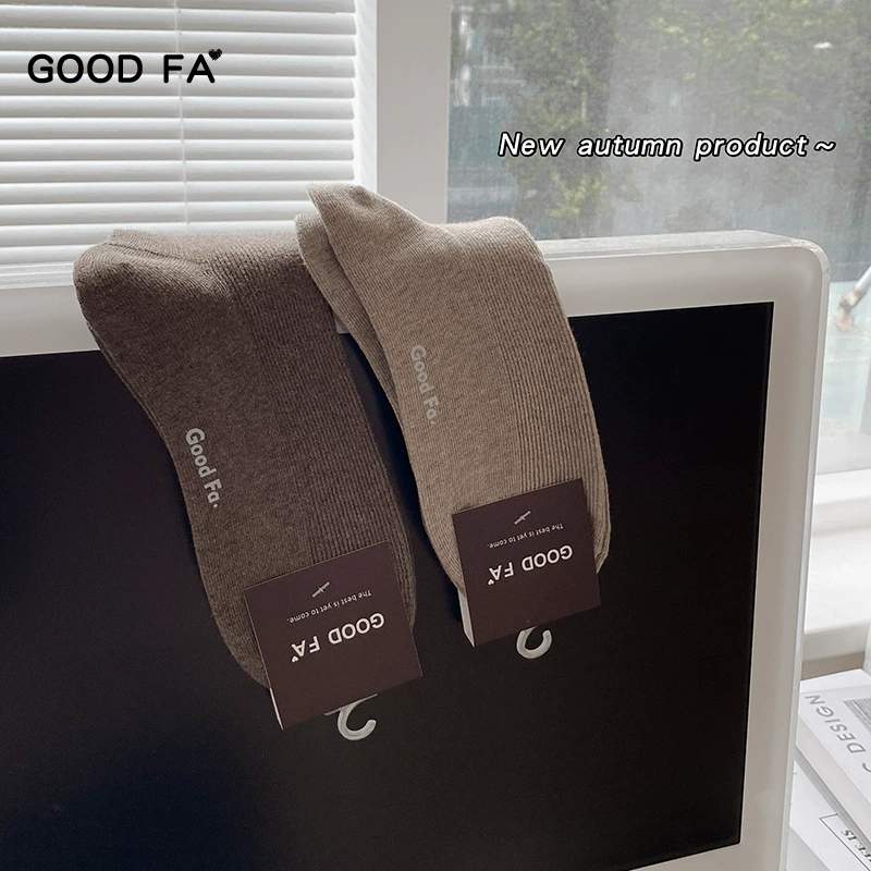 GOODFA 2023 осень-зима футбольные танцевальные икры носки хлопковые базовые тонкие ниточные чулки 23145
