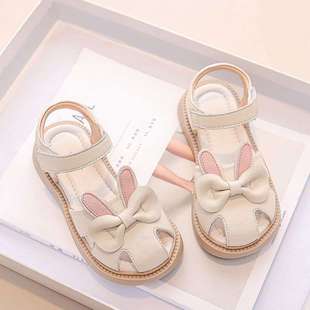 Girls' Shoes Children's Baotou Sandals Summer 2025 New Summer Baby Soft Sole Soft Leather Little Girls Princess Shoes