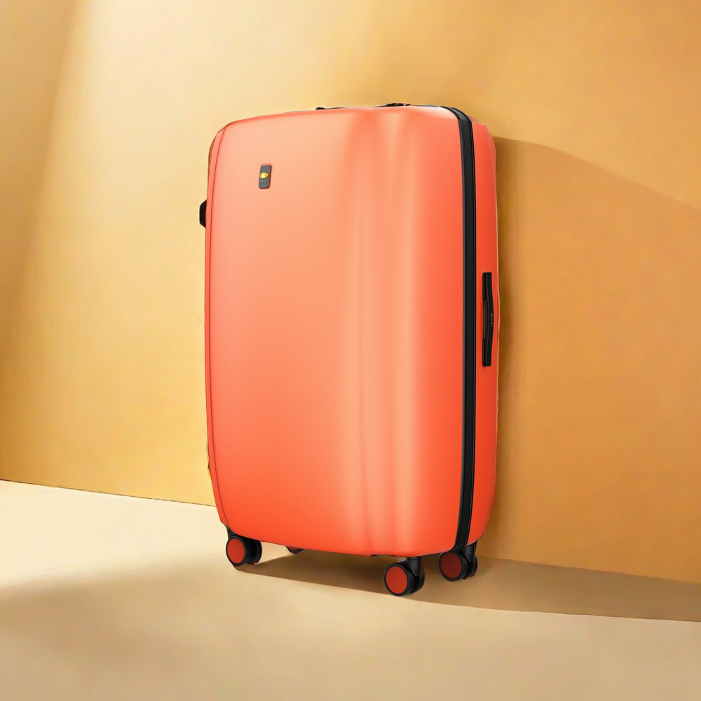 Vali nhựa PC 20 inch chống rơi, mở nắp trước, ngăn ướt khô, mở rộng dung tích — Màu cam chi tiết 14