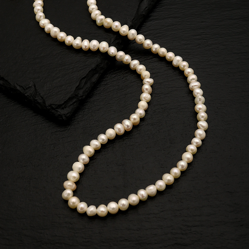 1 Stück Mode Einfarbig Süßwasserperle Perlen Halskette display picture 7