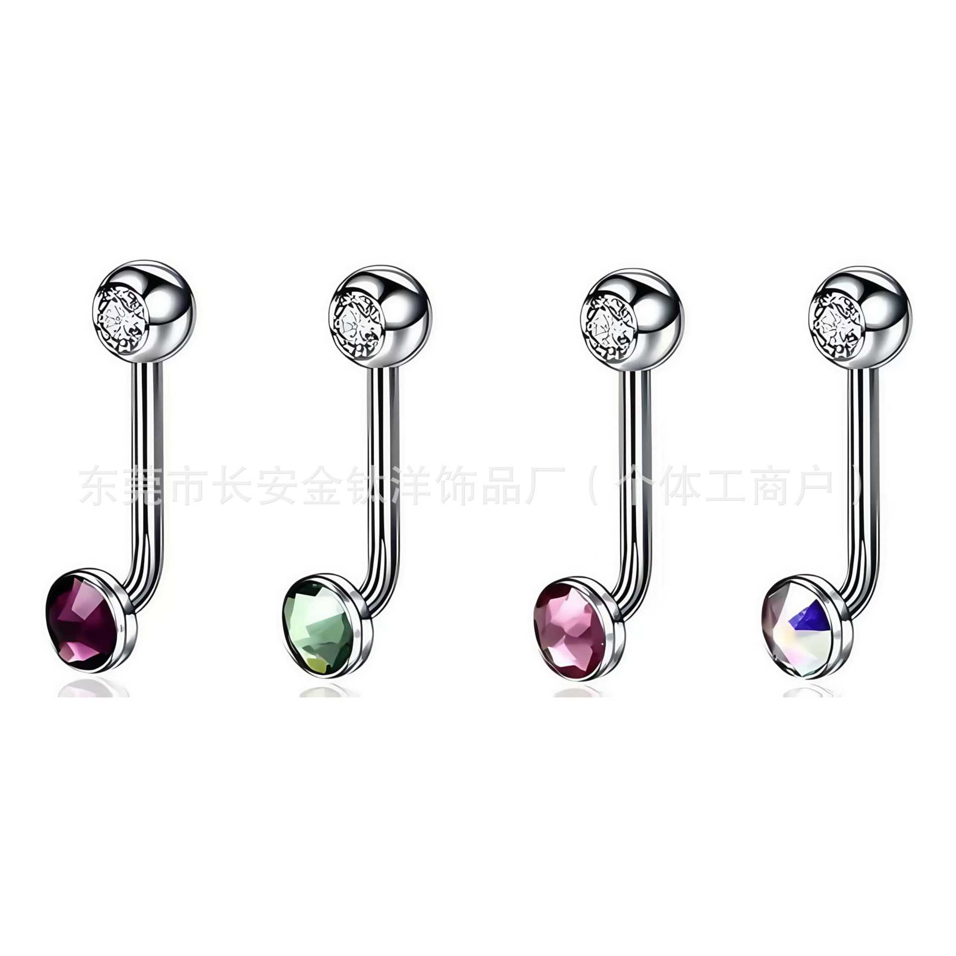 Labret piercing jewelry detail image