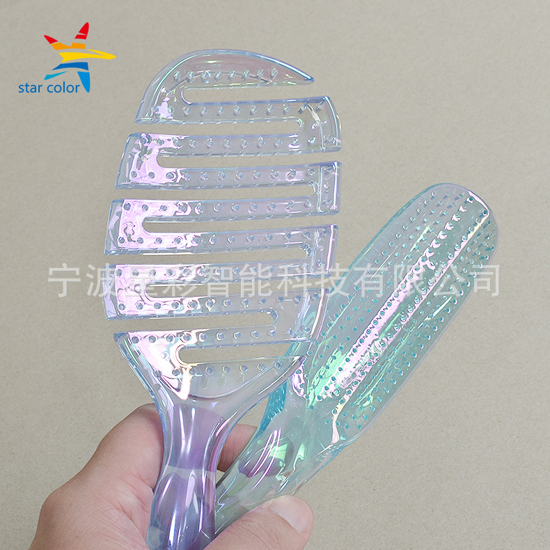 宁波北仑慈溪炫彩uv电镀膜塑料梳子uv喷涂镀膜金属五金uv镀膜工厂