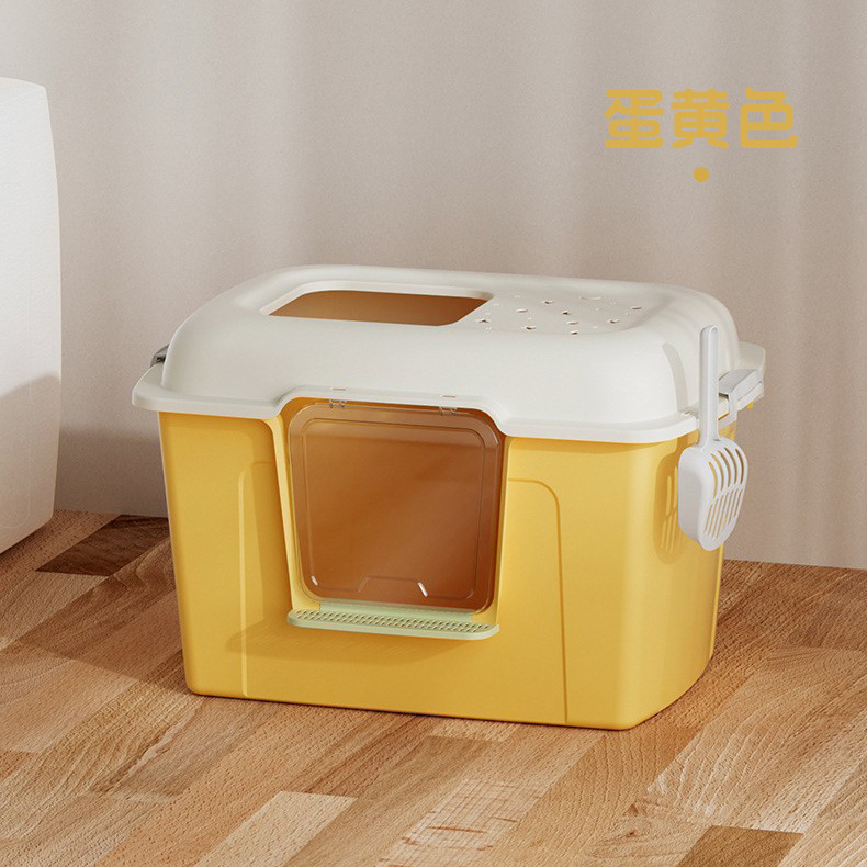 Nuevo pan grande en la lista de arena para gatos gran tamaño totalmente cerrado para aumentar la altura del inodoro para gatos anti-spillado arena para gatos al por mayor