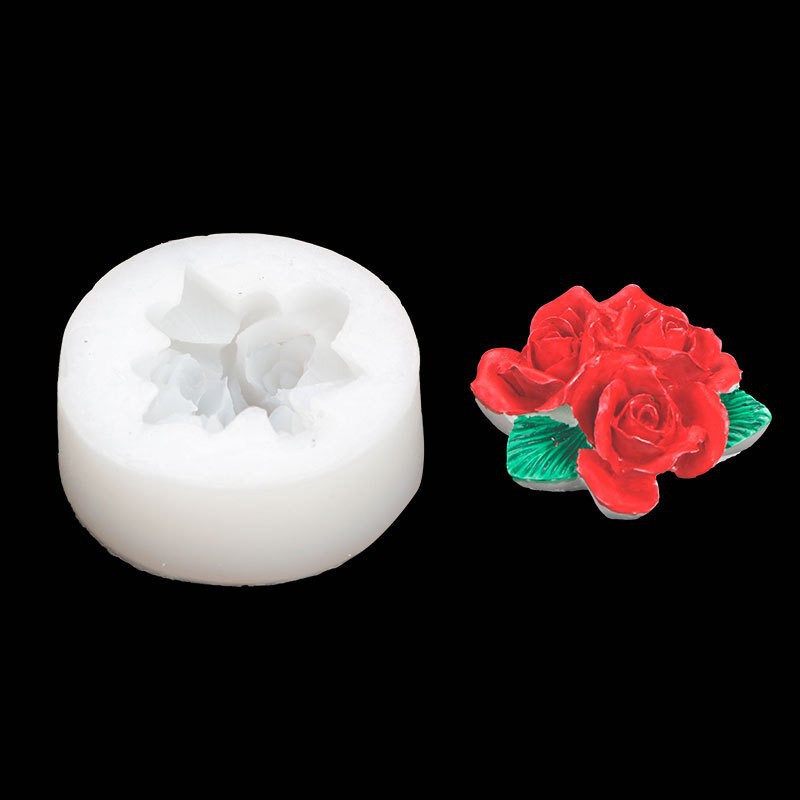 Flor tridimensional molde de silicona Rosa Camelia pastel de chocolate decoración molde aromaterapia epoxi molde para hornear