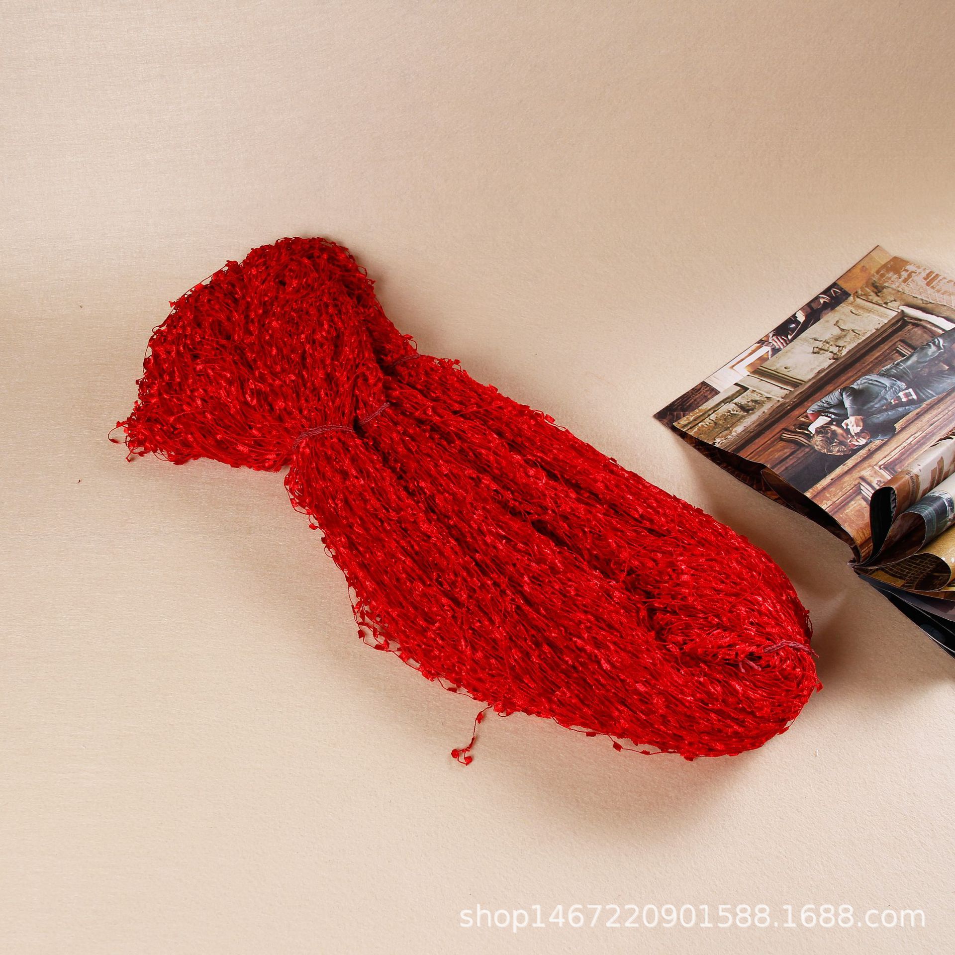 花式纱有光红旗纱线秋冬新品新型纱线花式纱