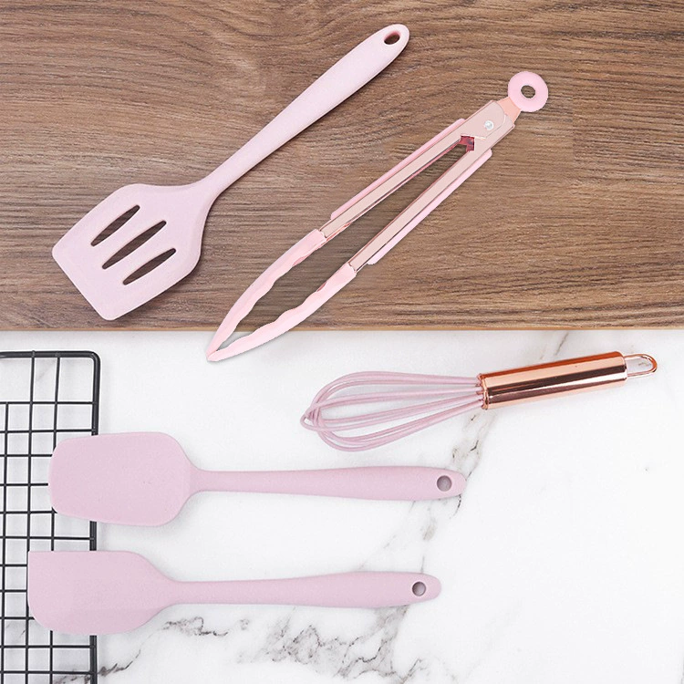 Bracelet contains rose, silicone children's handle, small set, scraper, kitchenware, 5 pieces