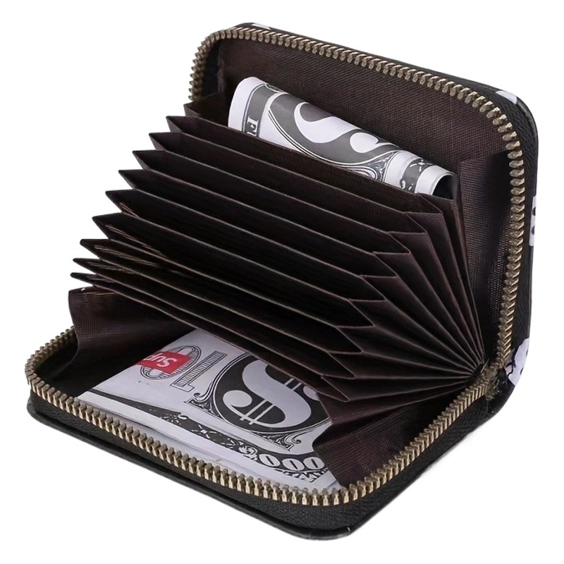 2023 nueva cartera de Halloween cráneo impreso multi-Tarjeta titular divertido Halloween monedero embrague