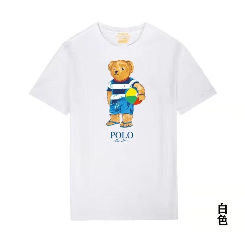 24SS 新作連名モデル ラウンドネック ベア ラルフローレン 男女同型 トレンドブランド Tシャツ|undefined