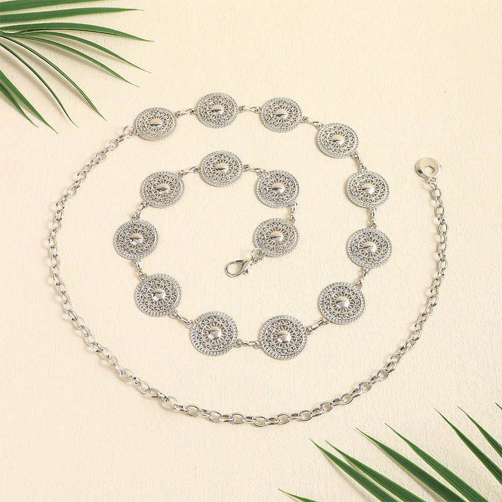 85g Weight Waist Chain Classification Basic Round Metal Women's Chain Belts