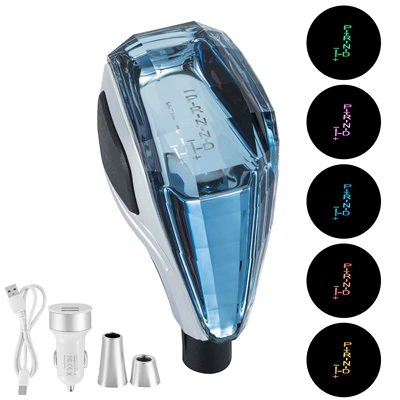 Cab and accessories — Illuminated Gear Shift Knob Wholesale - prnd-automatic-blue-crystal