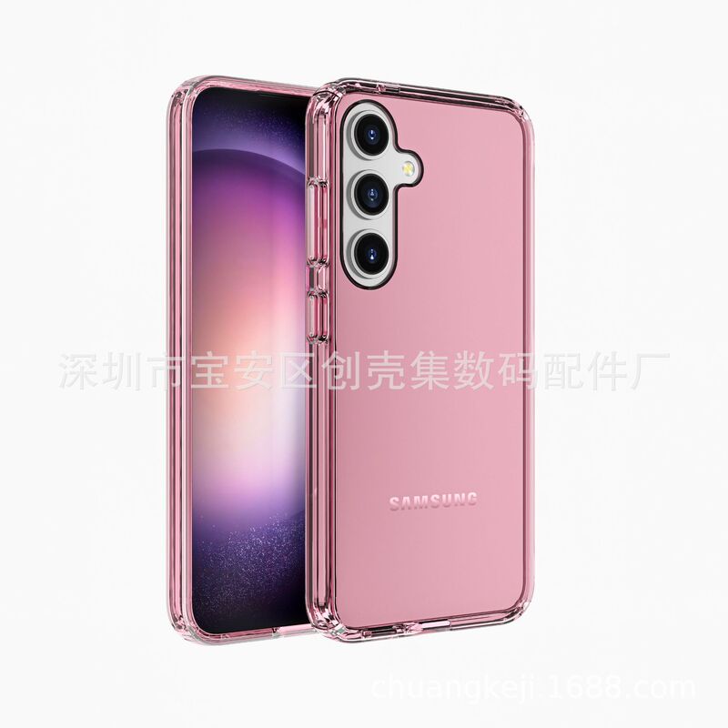 Applicable to S22ULTRA four-corner defender S24 mobile phone case S23PLUS high transparent military regulations case drop-resistant Glitter case