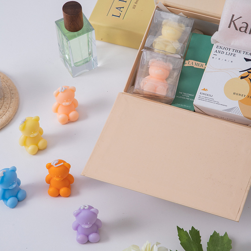 クマの香りのキャンドル お土産 ギフト 手作り クリエイティブ かわいい 雰囲気の香り クロスボーダー 動物の形をしたワックス|undefined
