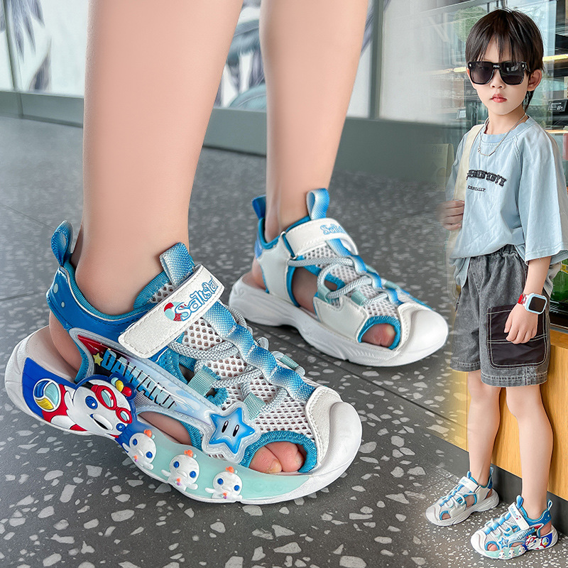 Niñas sandalias de verano 2026 nuevos niños pequeños y medianos dibujos animados zapatos infantis de suela suave zapatos de playa casuales para niños zapatos individuales image 5