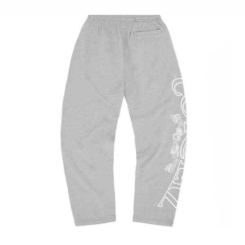 Corteiz Alcatraz Pants Patchwork Windbreaker Grey White