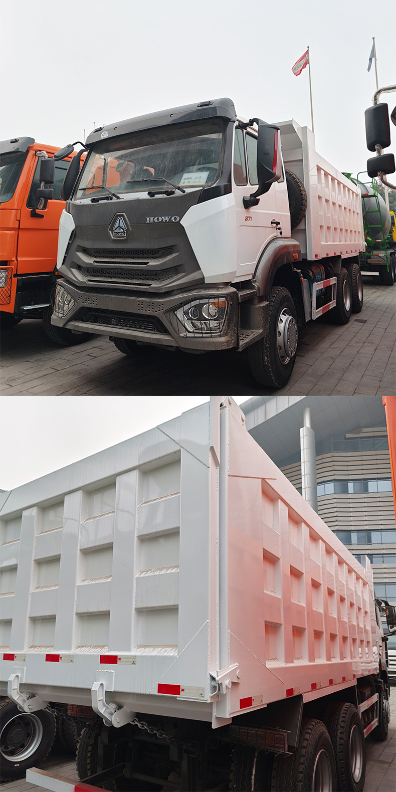 Howo dump truck, engineering dump truck, mining transport truck, sand and gravel earthmoving truck supports on-site test drives