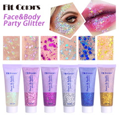 Fit Colors Sparkling Jelly Mermaid Scale Face Body Lip Gloss Eyeshadow Glitter Shimmer Stage Makeup