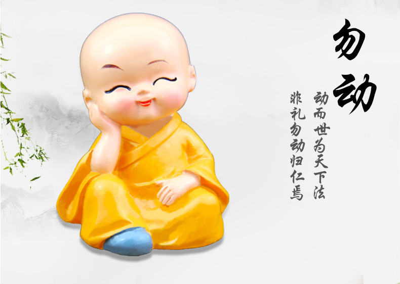 Car decoration car supplies home accessories four little monk desk doll car decoration car accessories