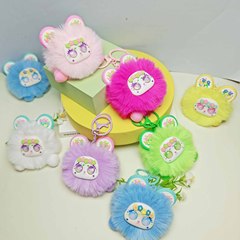 新商品開運星毛絨花海楽園熊公仔キーホルダーかわいい女の子リュックサックぬいぐるみストラップ