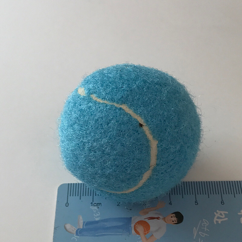 실버 라이트 블루 작은 테니스 공 5CM