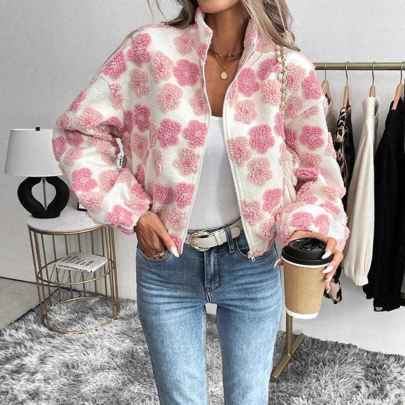 2025 Autumn and Winter New European and American Cross-Border Amazon Ebay Aliexpress Hot-Selling Jacquard Jacket Jacket