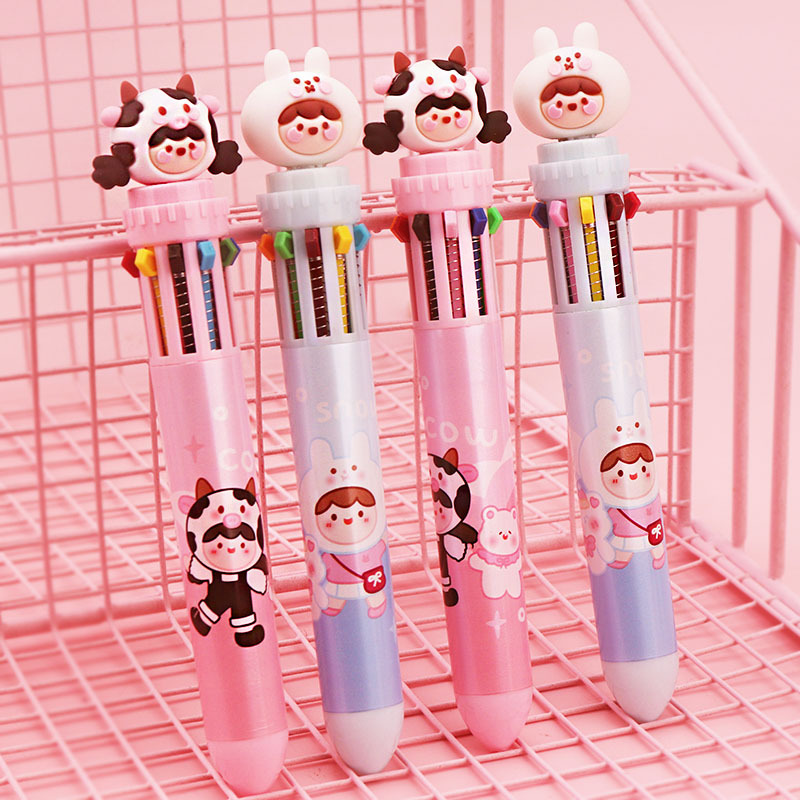 12 bolígrafo creativo 12 colores multifunción bolígrafo de color estudiantes bolígrafo multicolor bolígrafo atómico NaYou