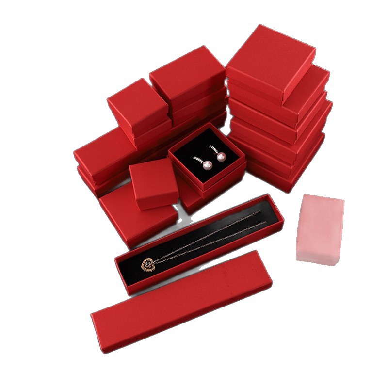 Caja de embalaje de joyería de papel kraft caja de regalo de alta calidad anillo flotante pendientes collar pulsera joyería joyería joyería