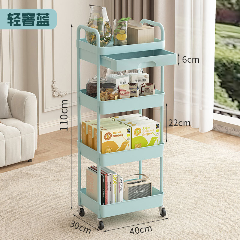 Estante de almacenamiento vertical para cocina con cajones, el fabricante suministra carritos para salones de belleza, estantes de almacenamiento prefabricados para dormitorios, carritos. image 10