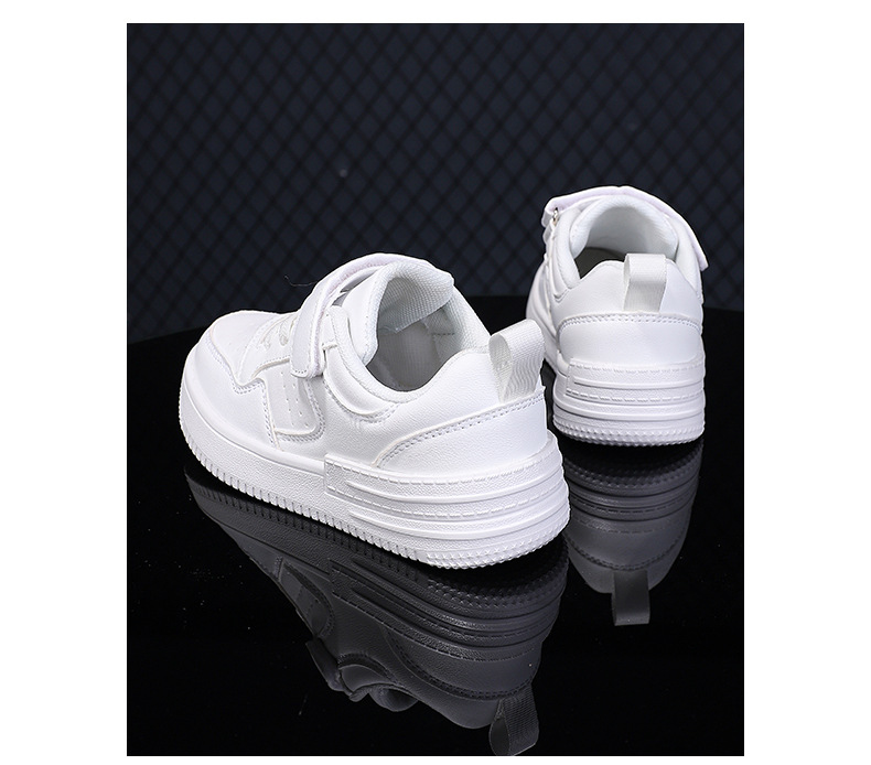 Children's Little White Shoes, Boys' Shoes, Autumn New School Start, Girls' Middle and Big Boys' Low Top Joint Student_voghion.com