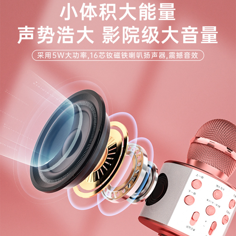 Microphone Speaker Combo Bluetooth Karaoke Phone Singing Gadget Home Wireless Bluegear 858