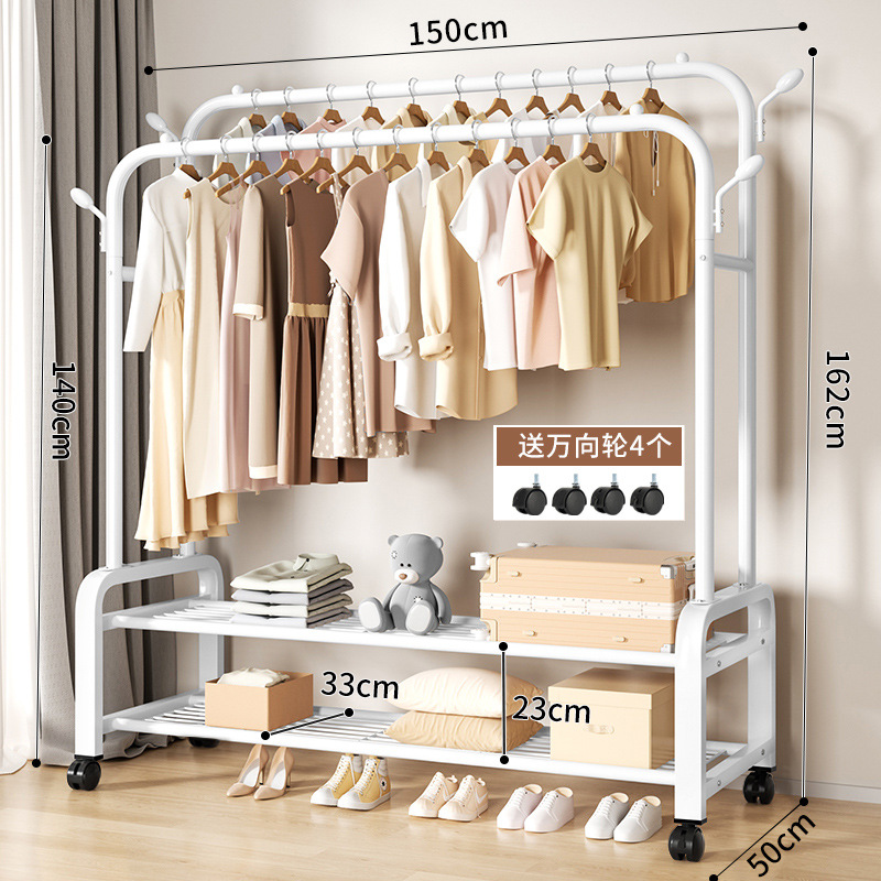 percha de ropa simple piso plegable balcón secado estante de ropa doméstico dormitorio doméstico varilla de secado plegable percha de ropa