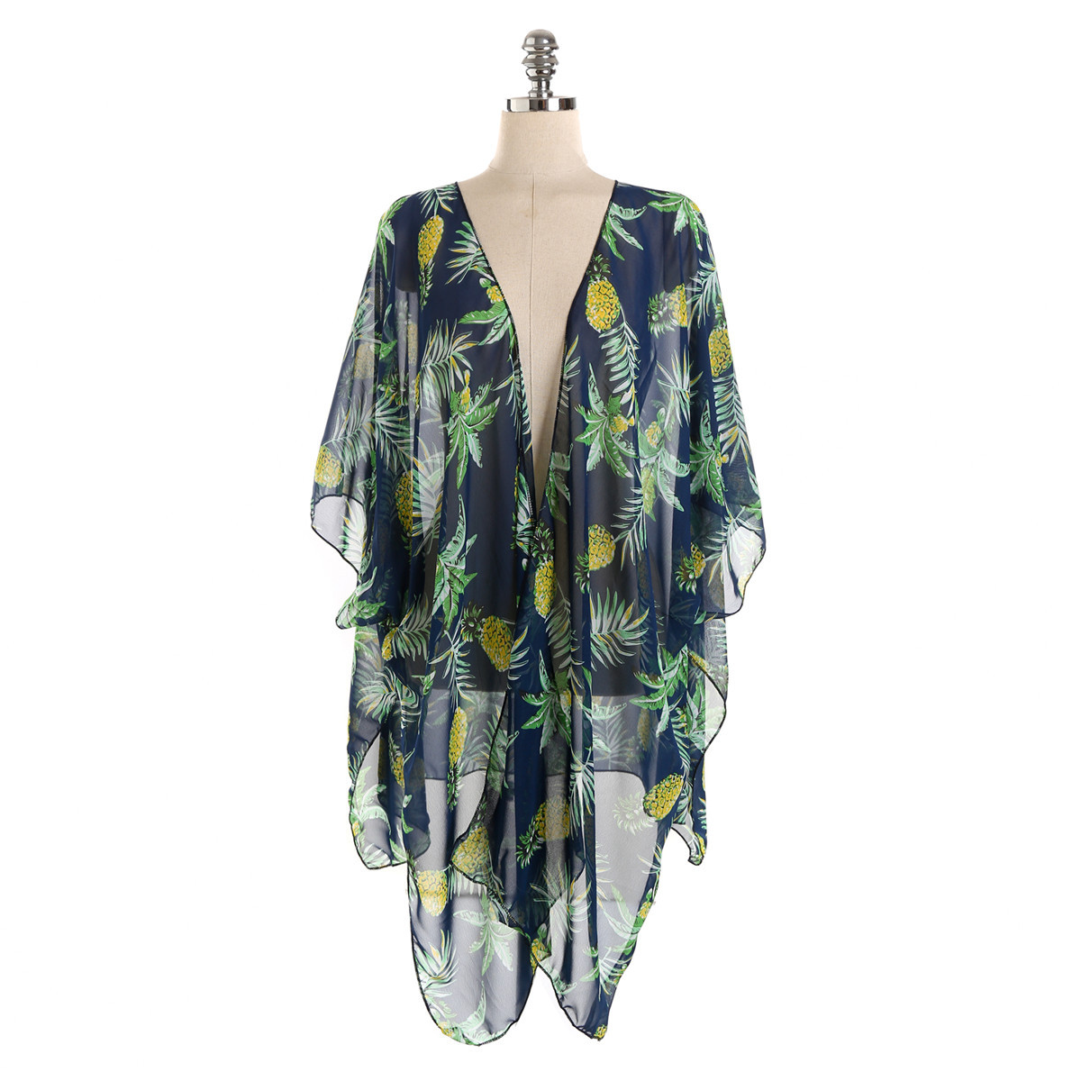 Venta caliente transfronteriza primavera y verano estilo europeo y americano corto gasa blusa de playa protección solar sombrilla kimono cardigan image 16
