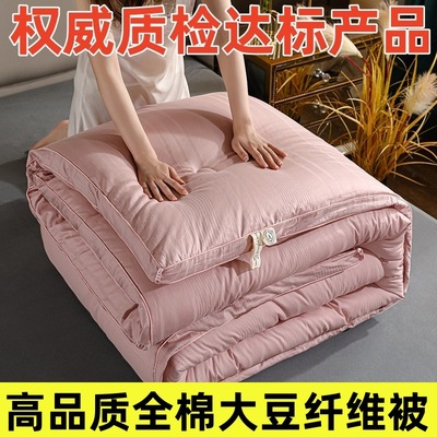 High-end Cotton Soybean fibre quilt winter Double Winter is The quilt core thickening pure cotton Winter quilt household quilt with cotton wadding