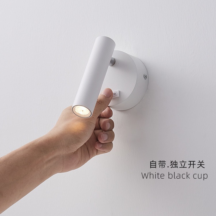 ホテルの寝室のベッドの上の壁の明かりはスイッチの350度の回転の明装の雰囲気のスポットライトのledの目を保護して壁の明かりを読みます。|undefined