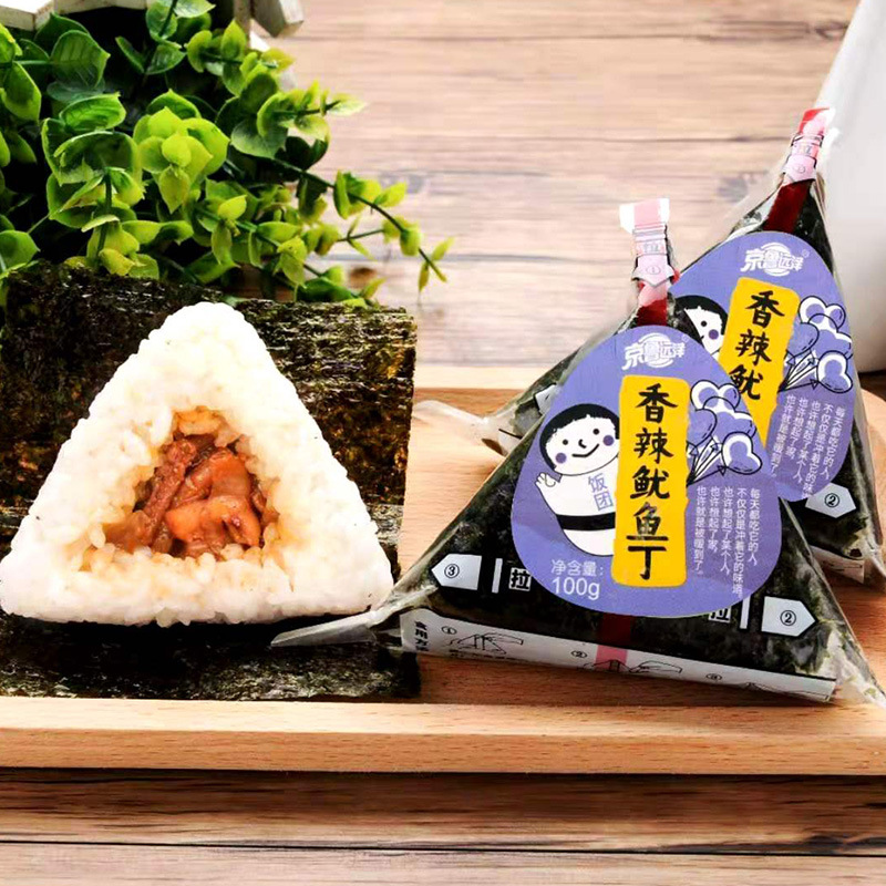 삼각주먹밥-매운오징어깍두기 100g*10개