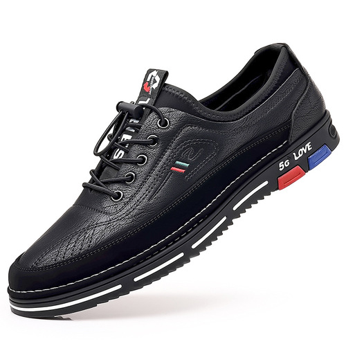 Spring and Autumn Men's Casual Leather Shoes Genuine Leather Men's Shoes Versatile Fashion Leather Shoes for Men 45 Extra Large 50