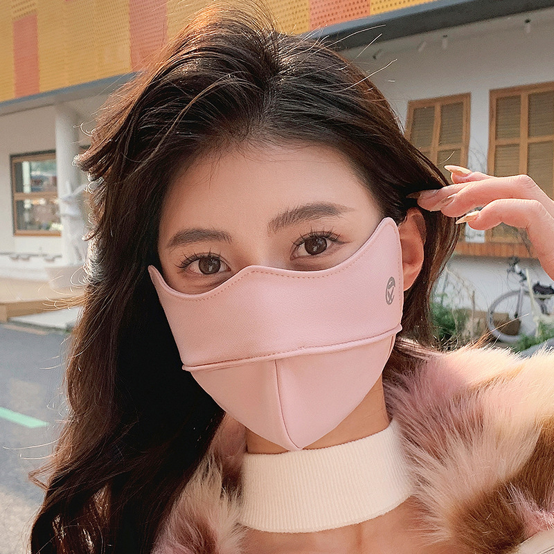 2025秋冬女性用暖かいマスク、5D立体目の保護、ベルベットの柔らかいフィッシュボーン、高見えする防寒サイクリングマスク|undefined