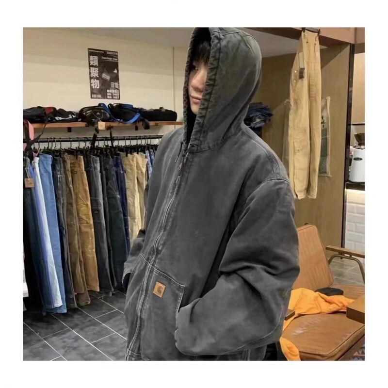 Cross-Border Carhartt Heavy-Duty Washed American-Style Canvas Long-Sleeve Carhartt J130 Hooded Work Jacket Top Cross-Border Carhartt Heavy-Duty Washed American-Style Canvas Long-Sleeve Carhartt J130 Hooded Work Jacket Top