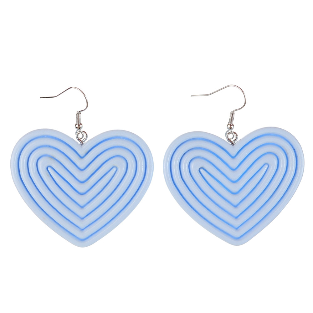 1 Pair Casual Simple Style Heart Shape Plastic Earrings display picture 13