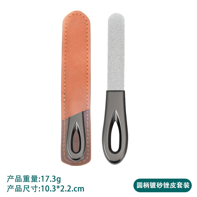 Al por mayor archivo de uñas de doble cara al por mayor archivo de uñas de acero inoxidable de cuatro lados tira de molienda de uñas traje de herramienta de manicura