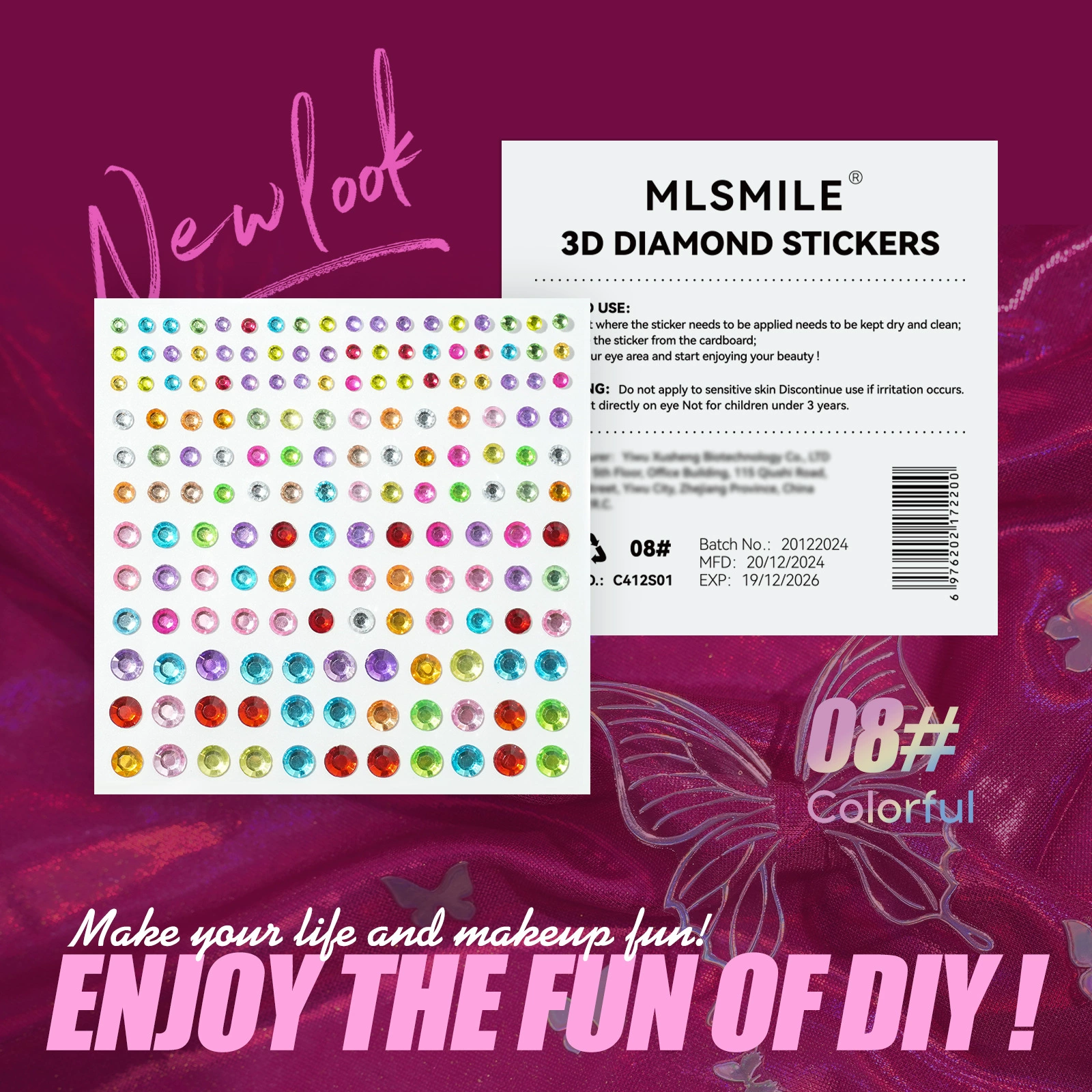 MLSMILE водонепроницаемые тату-наклейки для макияжа глаз, наклейка, пирсинг носа, европейский стиль, для импорта, новая коллекция, 3D
