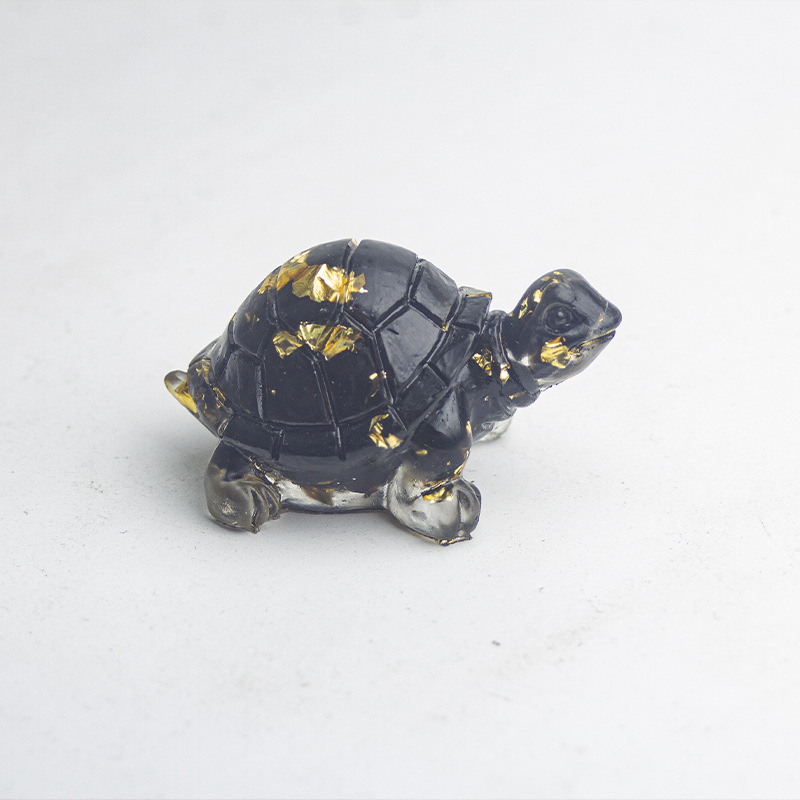 Synthetic Resin Material Tortoise Pattern Cartoon Style Style Cartoon Style Tortoise Synthetic Resin Ornaments Artificial Decorations