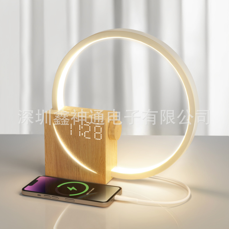 2025アップグレードの太陽覚醒灯白騒音10w充電器が小夜灯の目のベッドの目覚まし時計に触れる|undefined