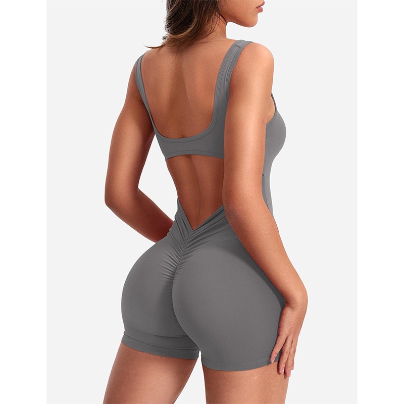 Hollow Out, Backless Design Women's Holiday Daily Beach Bodysuits Simple Style Solid Color Shorts Hollow Out Backless Rompers