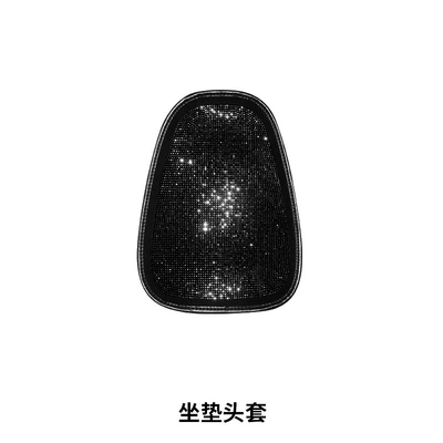 Wholesale Diamond-Encrusted Women's Original Four-Season — Seat cushion, seat cover - black-diamond-starry-single-head-cover