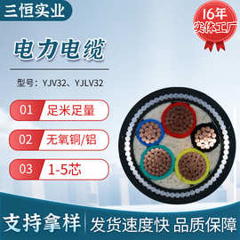 厂家现货批发yjv32铜芯钢丝铠装线缆低压电力线缆YJLV4芯规格齐全