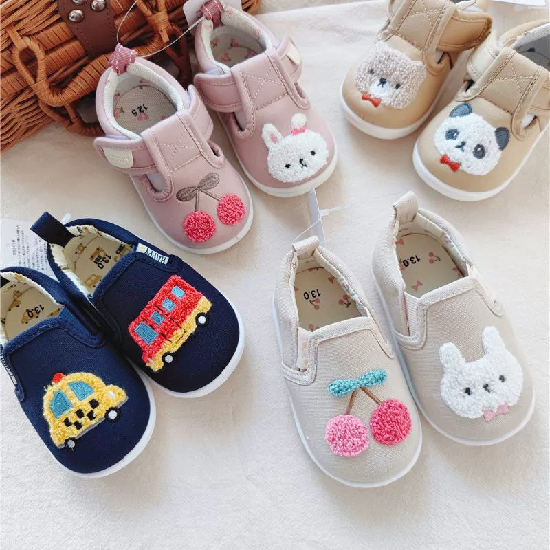 Детские туфли в японском стиле, осенние, новые, с мультяшным принтом, для малышей, на мягкой подошве, для мальчиков и девочек, 0-2 года