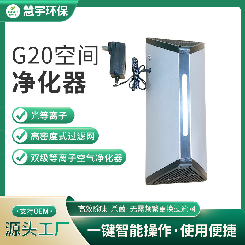 Wall-Mounted Household G20 Disinfection and Deodorization Device, Deodorizing, Dust-Removing, Sterilizing Plasma Air Purifier